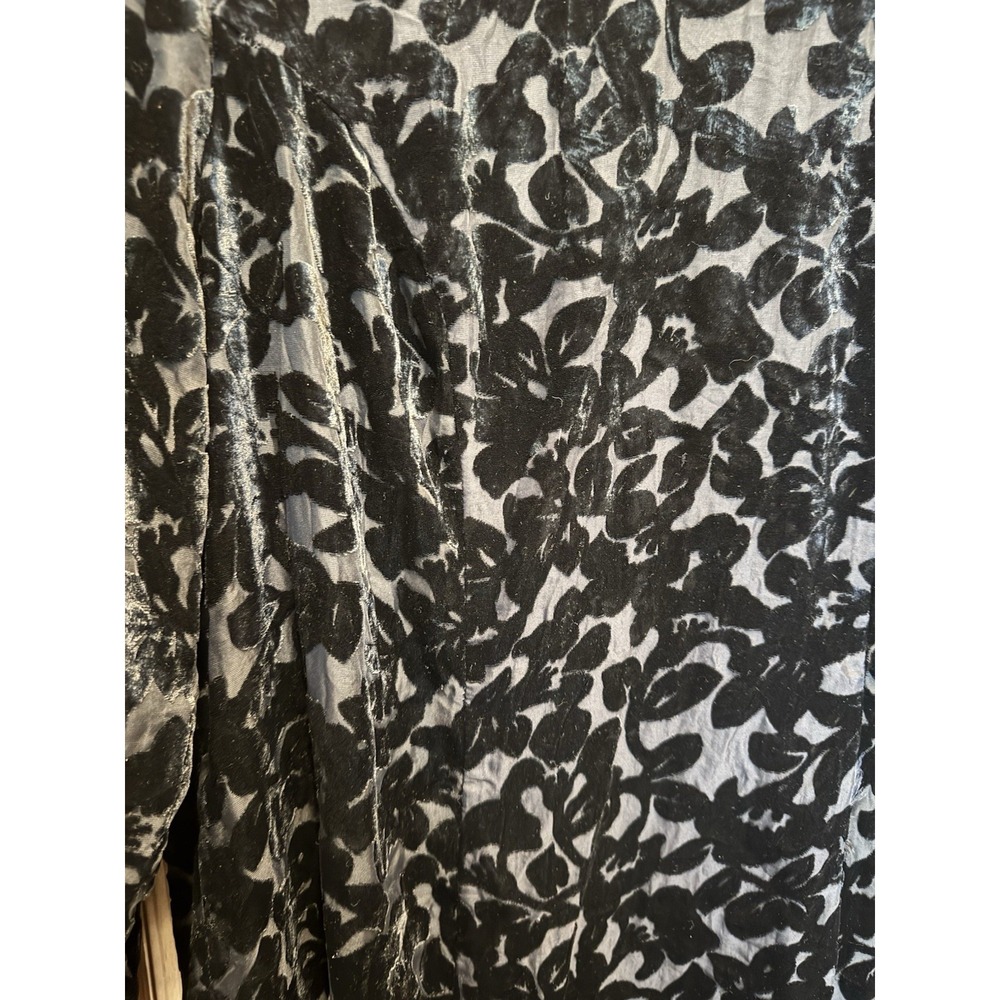 Jessica London‎ Velvet Burnout Dress Black Dark Romantic Whimsigoth Sz 16 READ - Picture 4 of 8